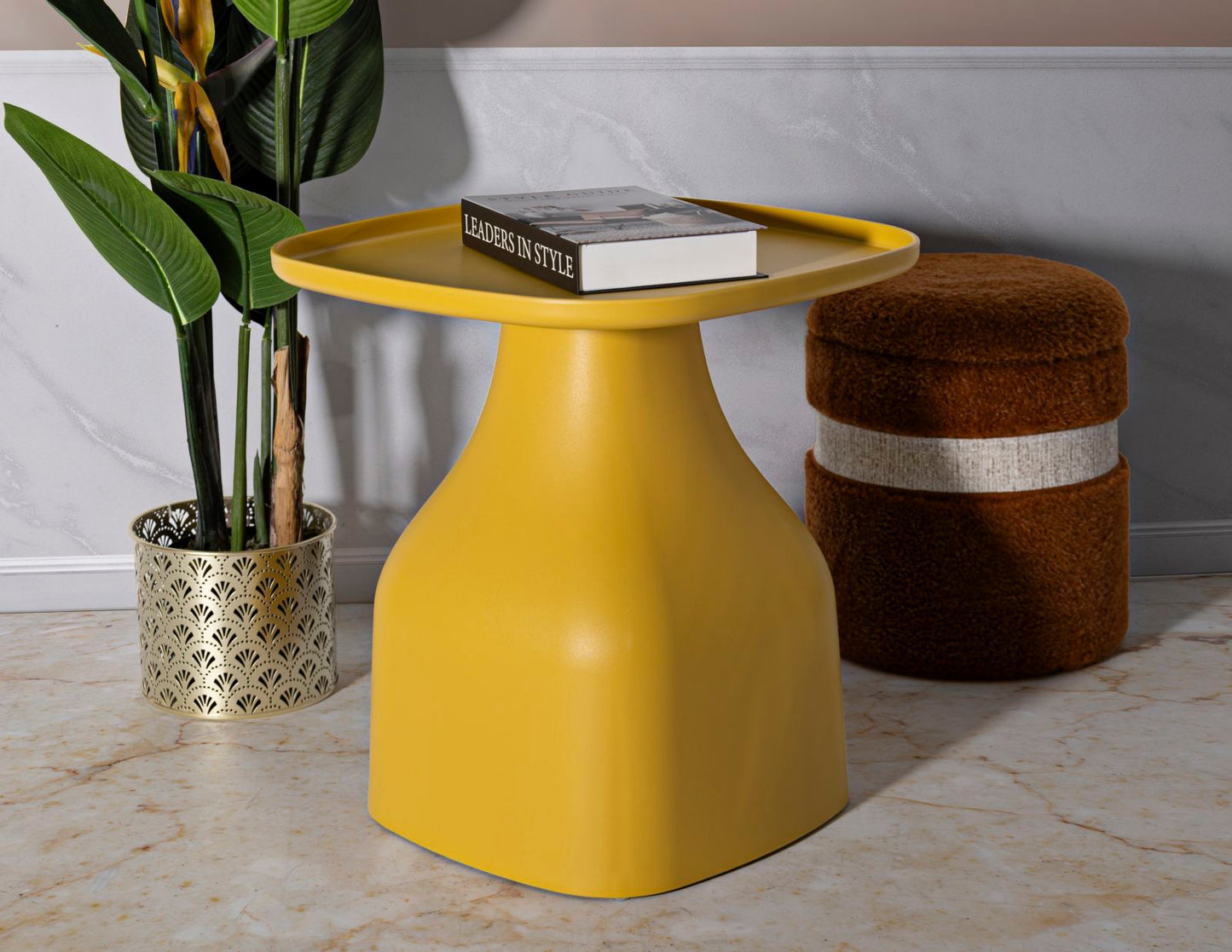 Mesa Auxiliar Gea Giallo Cm 48x48x50