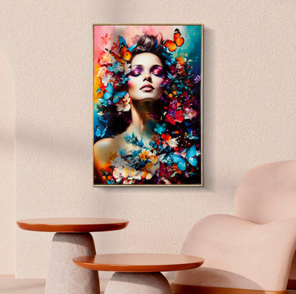Pintura Sobre Tela Lacado Marty com Moldura -A- Cm 62x4x92