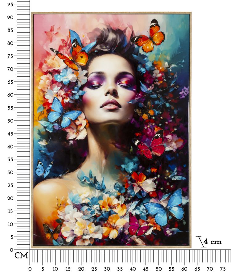Pintura Sobre Tela Lacado Marty com Moldura -A- Cm 62x4x92