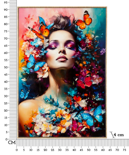 Pintura Sobre Tela Lacado Marty com Moldura -A- Cm 62x4x92