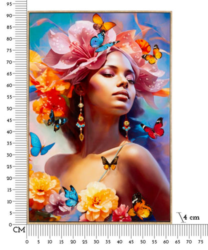 Pintura Sobre Tela Lacado Marty com Moldura -B- Cm 62x4x92
