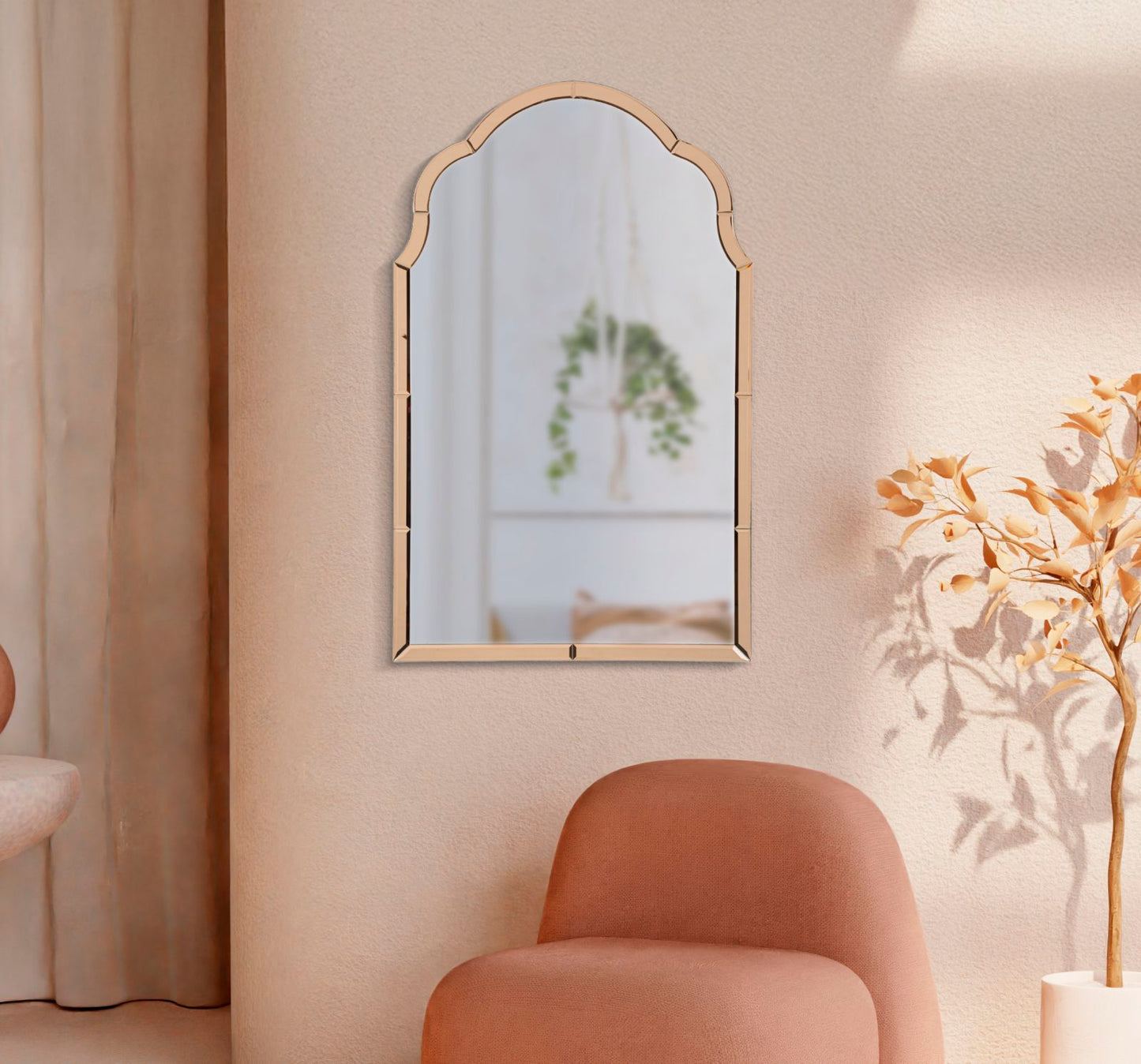 Espelho de Parede Tangeri Rosa Cm 62x1x100 (misura Espelho Cm 55x94)