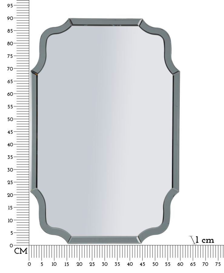 Espelho de Parede Istanbul Grigio Cm 60x1x90 (misura Espelho Cm 54x84,5)