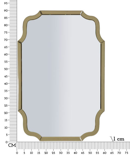 Espelho de Parede Istanbul Dourado Cm 60x1x90 (misura Espelho Cm 54x84,5)