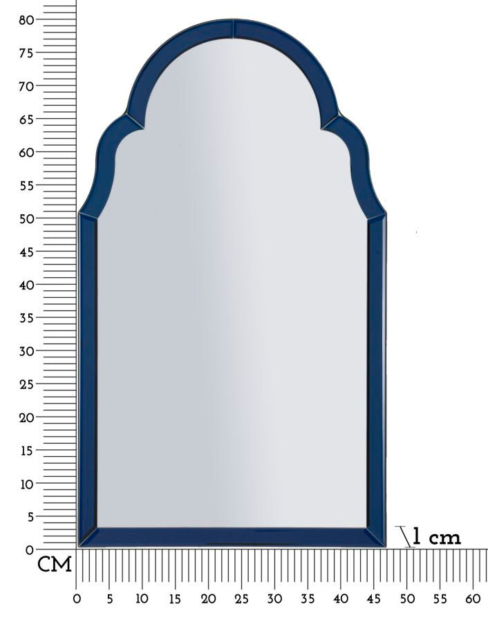 Espelho de Parede Tangeri Azul Cm 47x1x80 (misura Espelho Cm 41x74)