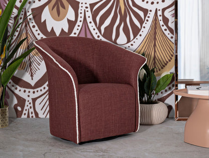 Poltrona Girevole Siena Bordeaux Cm 83,5x66x80 (seduta Altezza Cm 42)