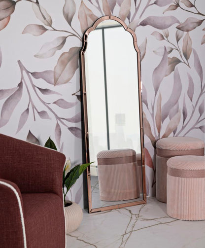 Espelho de Parede Tangeri Rosa Cm 55x2x150 (misura Espelho Cm 49x144)