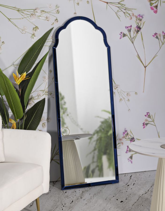 Espelho de Parede Tangeri Azul Cm 55x2x150 (misura Espelho Cm 49x144)