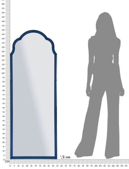 Espelho de Parede Tangeri Azul Cm 55x2x150 (misura Espelho Cm 49x144)