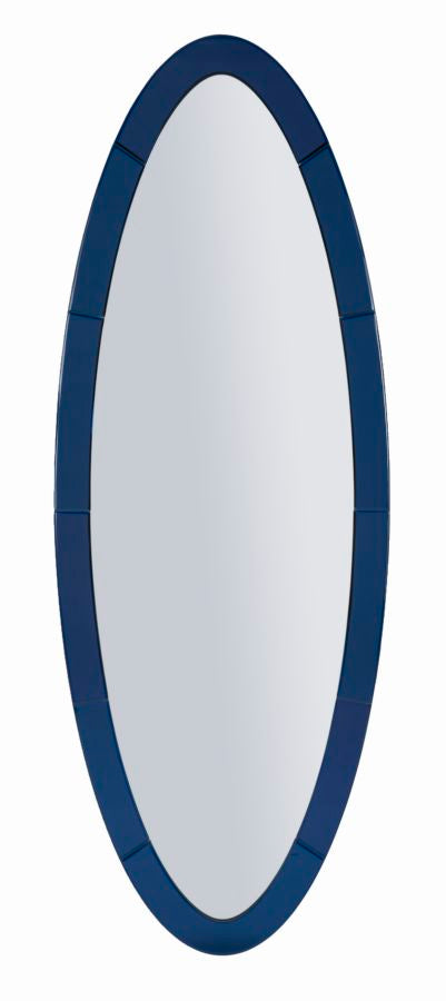 Espelho de Parede Oslo Azul Cm 55x2x150 (misura Espelho Cm 42,5x137,5)