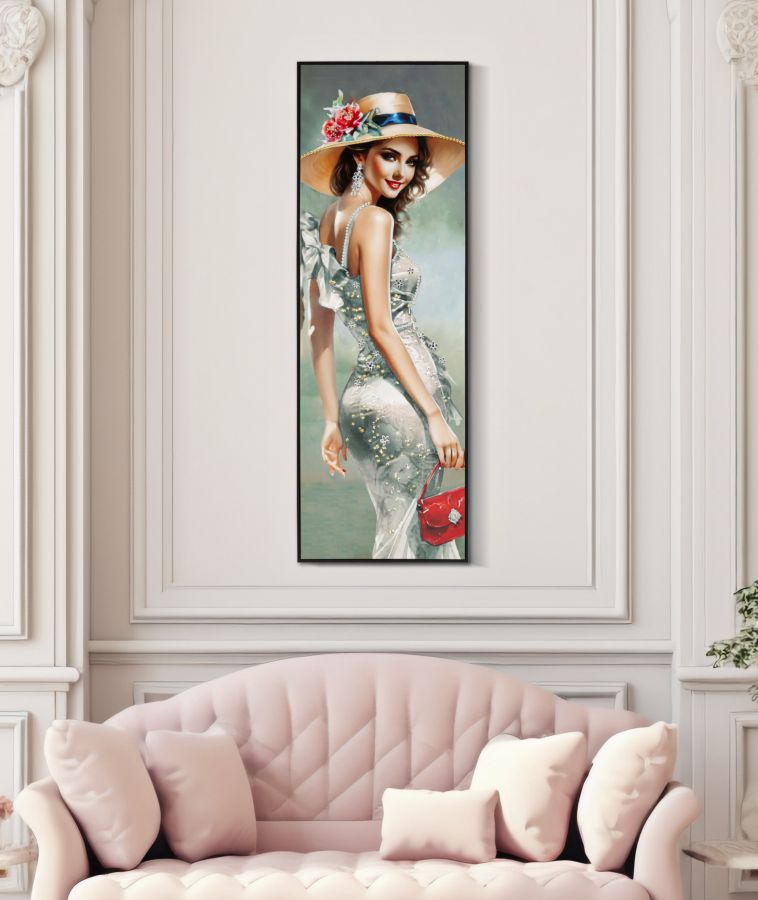 Pintura Sobre Tela Lacado Elegant com Moldura -A- Cm 52x4,5x152