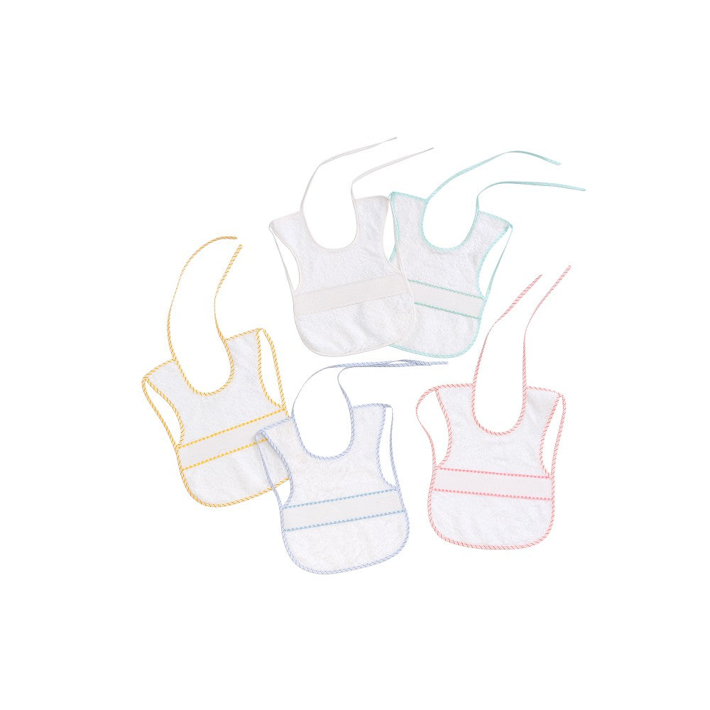 Babete Em Ponto Cruz 25X35 Branco Pack 2  Interbaby