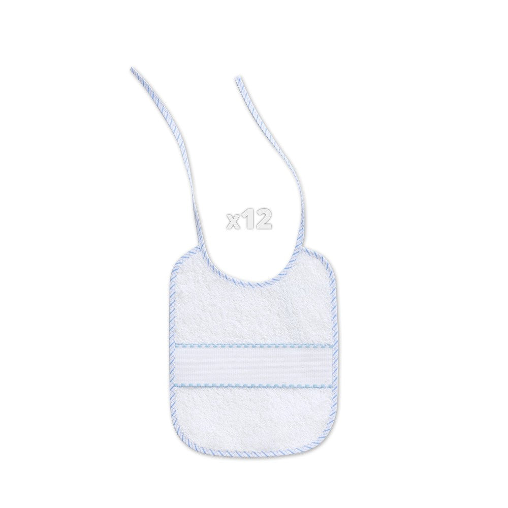 Babete Em Ponto Cruz 20X25 Pack 2 Azul Interbaby