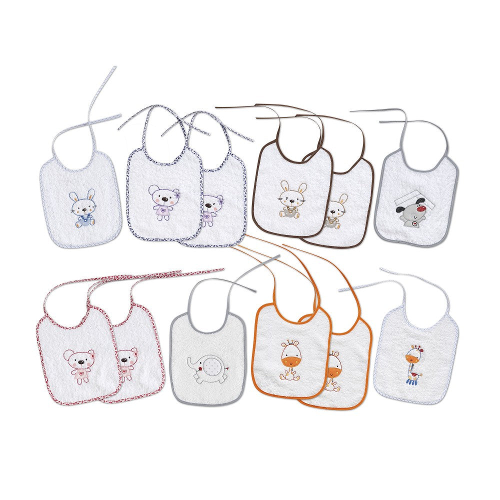 Babete Terry 20 X 25 Pack 2 Unidades Azul Interbaby