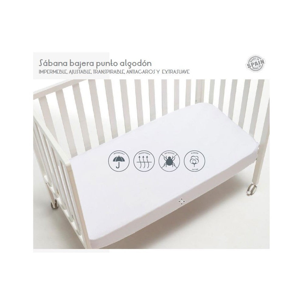 Lençol De Baixo Para Berço Waterressistant, Breathable 50X80 Interbaby
