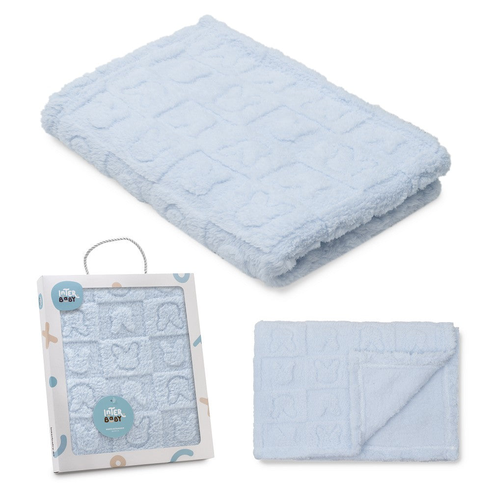 Manta Sherpa Coelho Azul Interbaby