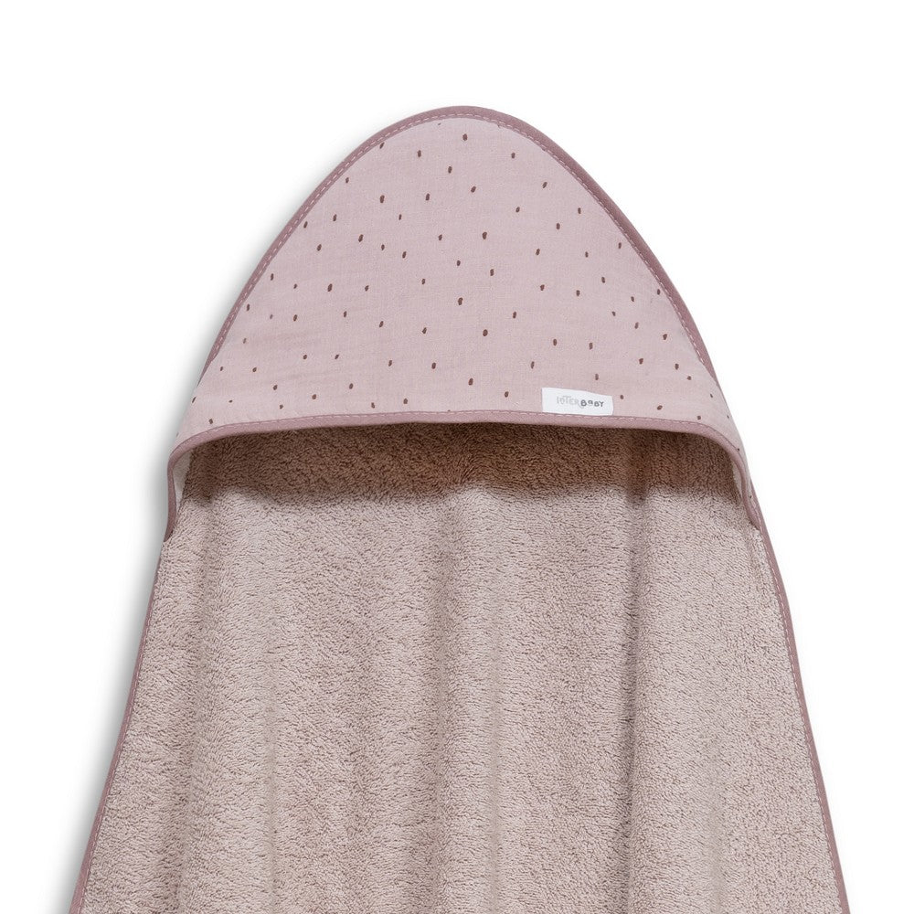 Toalha de banho 100X100 Algodão Muselina Puntos Rosa escuro Interbaby