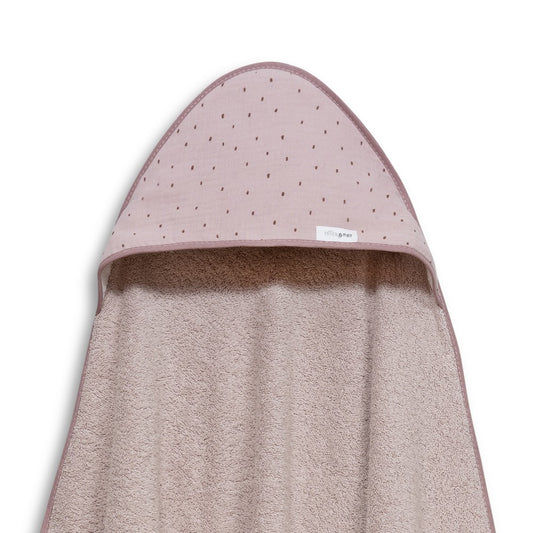 Toalha de banho 100X100 Algodão Muselina Puntos Rosa escuro Interbaby