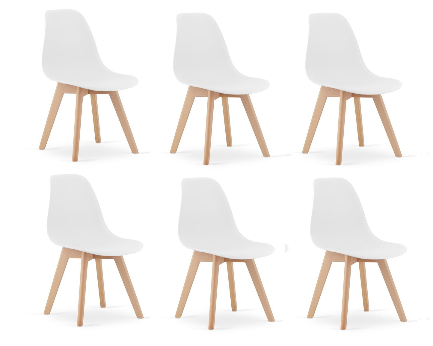 Cadeiras sala jantar KITO conjunto 6 branco