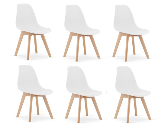 Cadeiras sala jantar KITO conjunto 6 branco