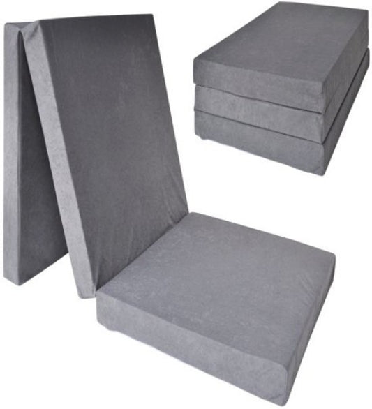 Colchão de campismo extra espesso 195x70x15 cm cinzento