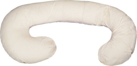 Almofada de gravidez 240 cm algodão creme xadrez