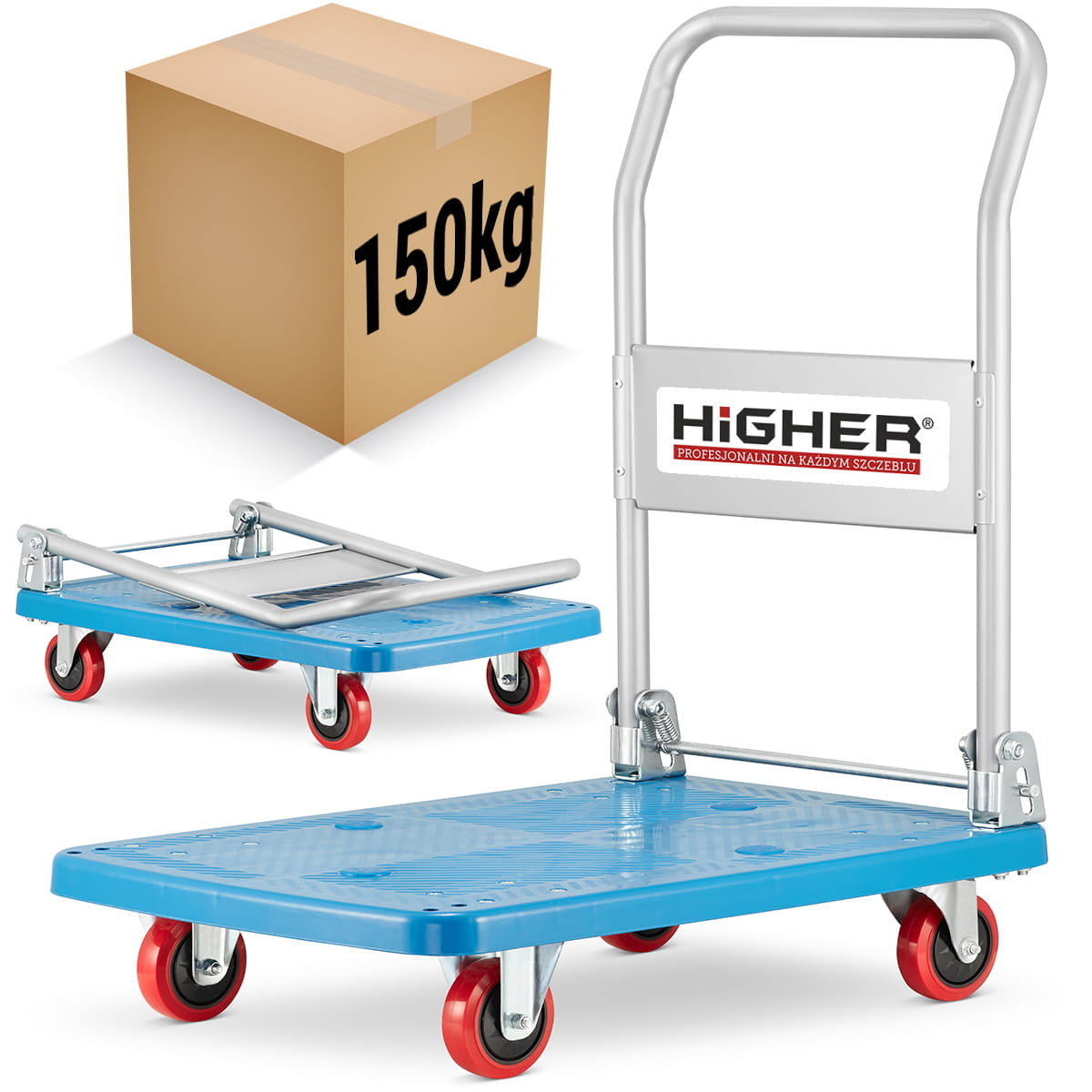 Carrinho transporte dobrável até 150 kg