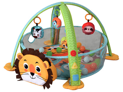 Tapete educativo leão com parque bolas bebé