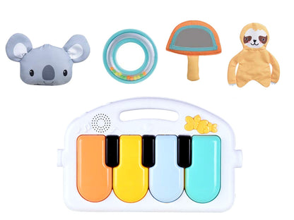 Tapete educativo koala com piano melodias suspensórios