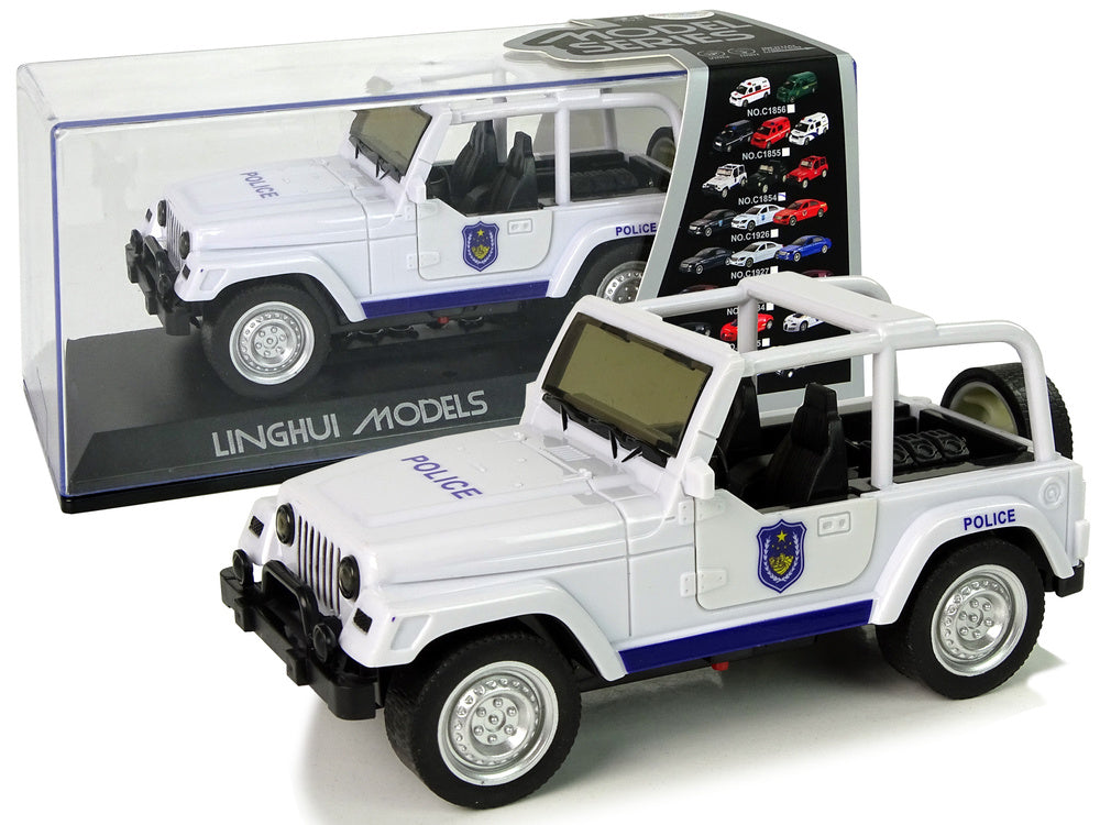 Carro polícia todo-o-terreno branco