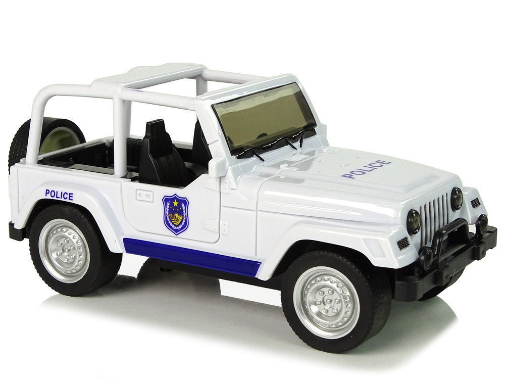 Carro polícia todo-o-terreno branco