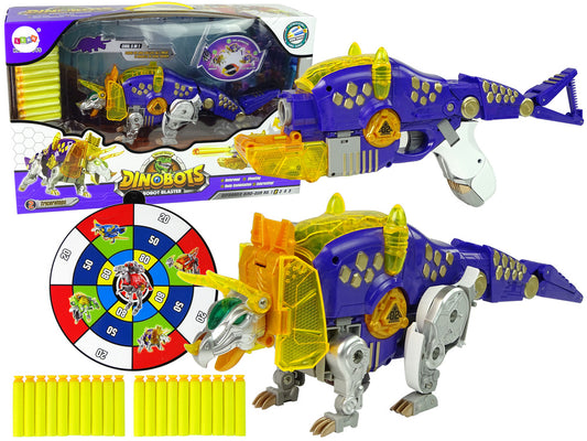 Dinobots 2 em 1 triceratops arma roxo