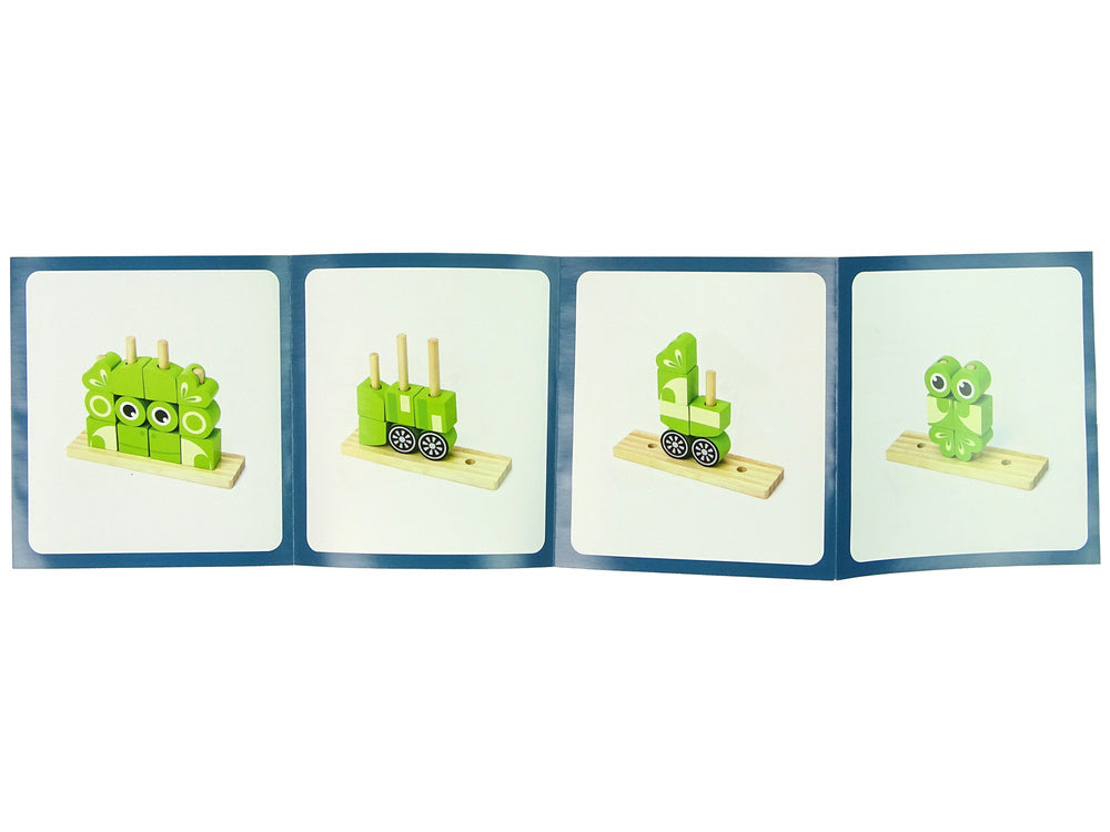 Blocos madeira 3D puzzle sapo