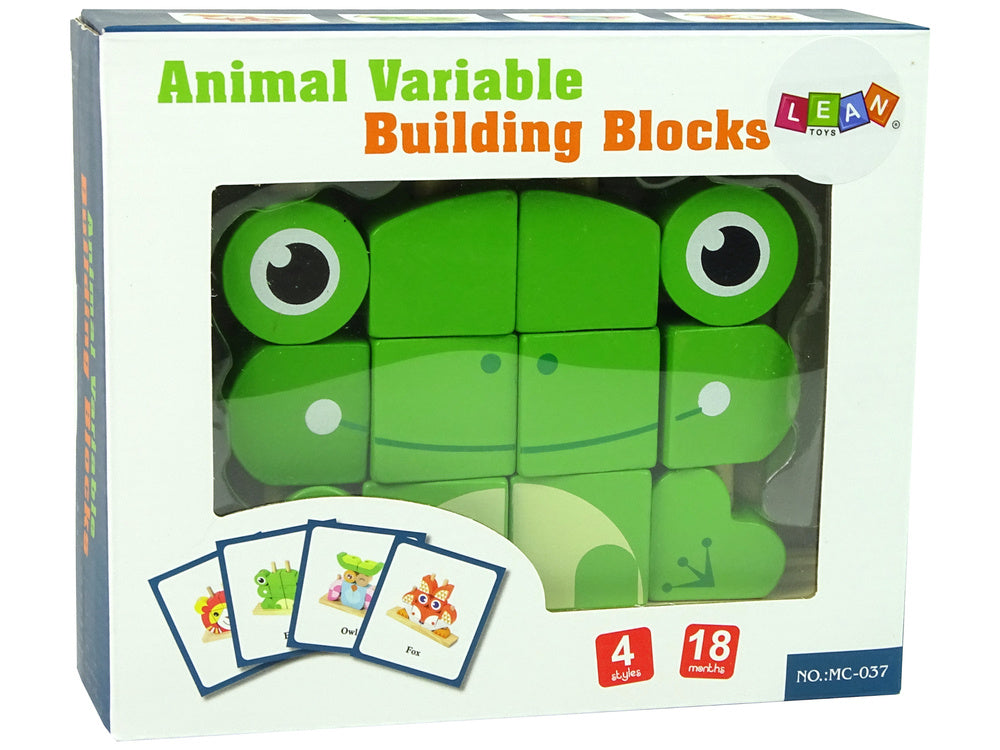 Blocos madeira 3D puzzle sapo