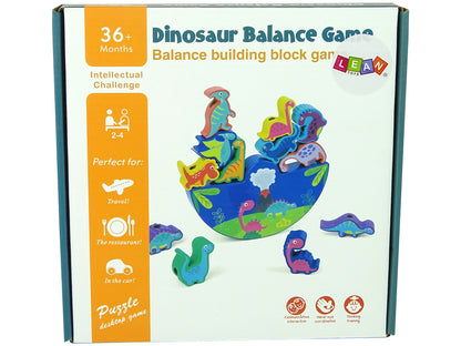 Jogo equilíbrio dinossauro madeira