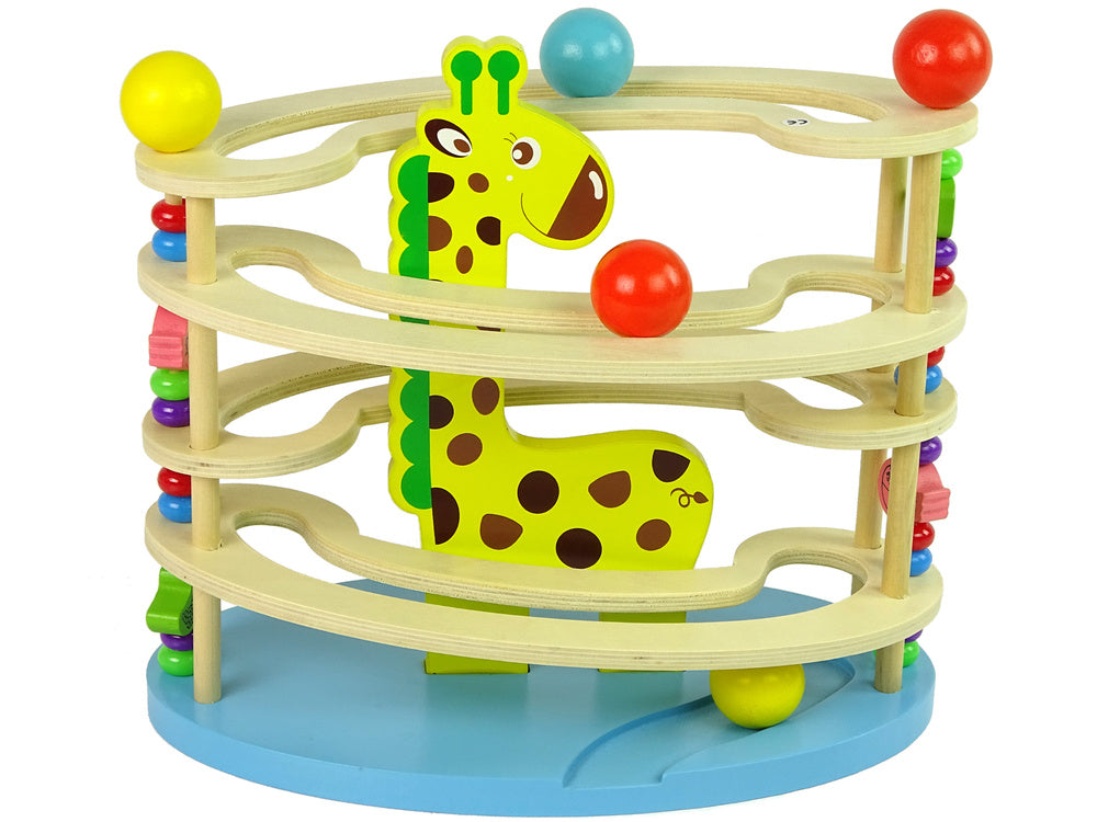 Girafa madeira pista bolas contas
