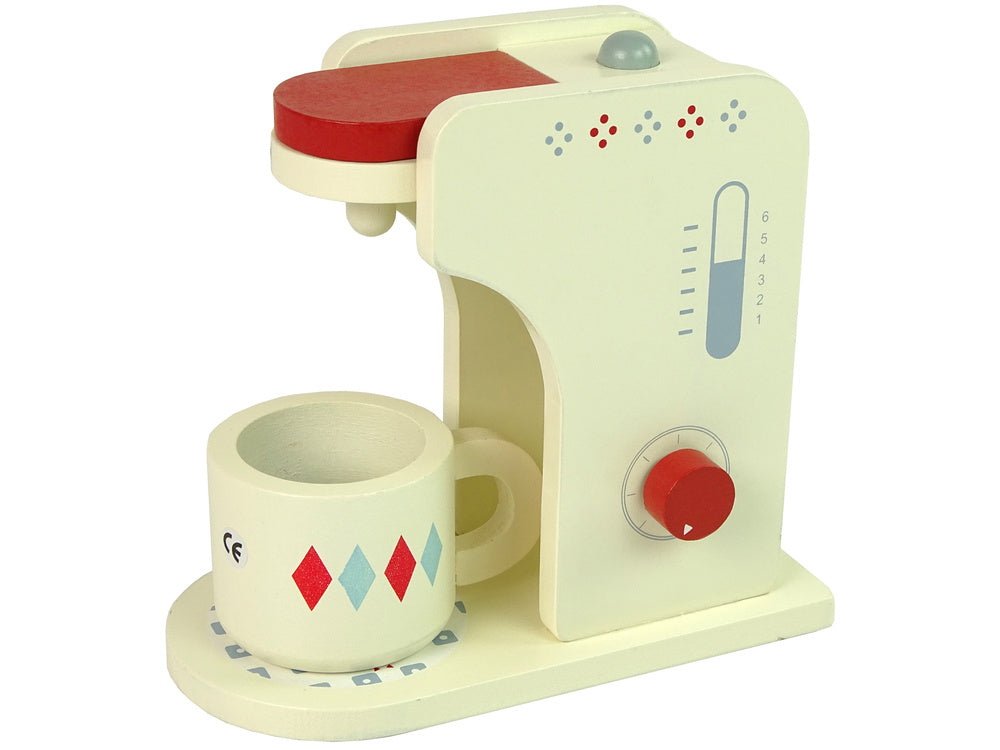Máquina café madeira acessórios cozinha infantil