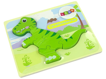 Puzzle madeira dinossauro isanosaurus verde