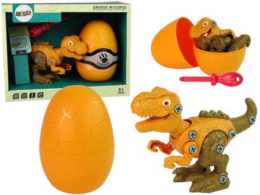 Dinossauro Tiranossauro com ovo DIY aparafusadora laranja