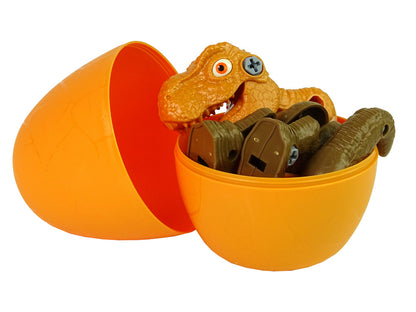 Dinossauro Tiranossauro com ovo DIY aparafusadora laranja