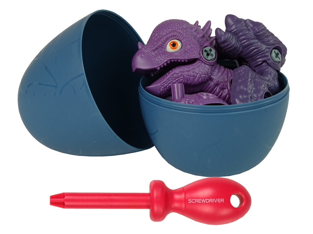 Dinossauro stygimoloch com ovo DIY aparafusadora roxo
