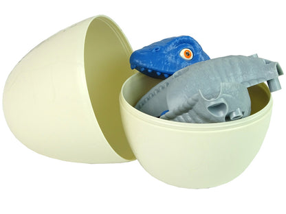 Dinossauro mosasaurus com ovo DIY aparafusadora azul