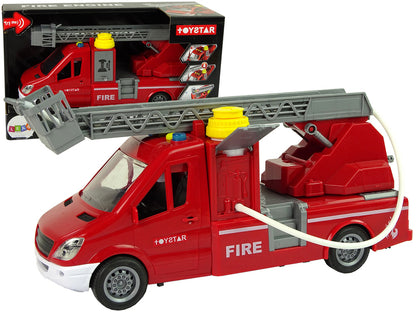 Camião bombeiros vermelho com água som luz