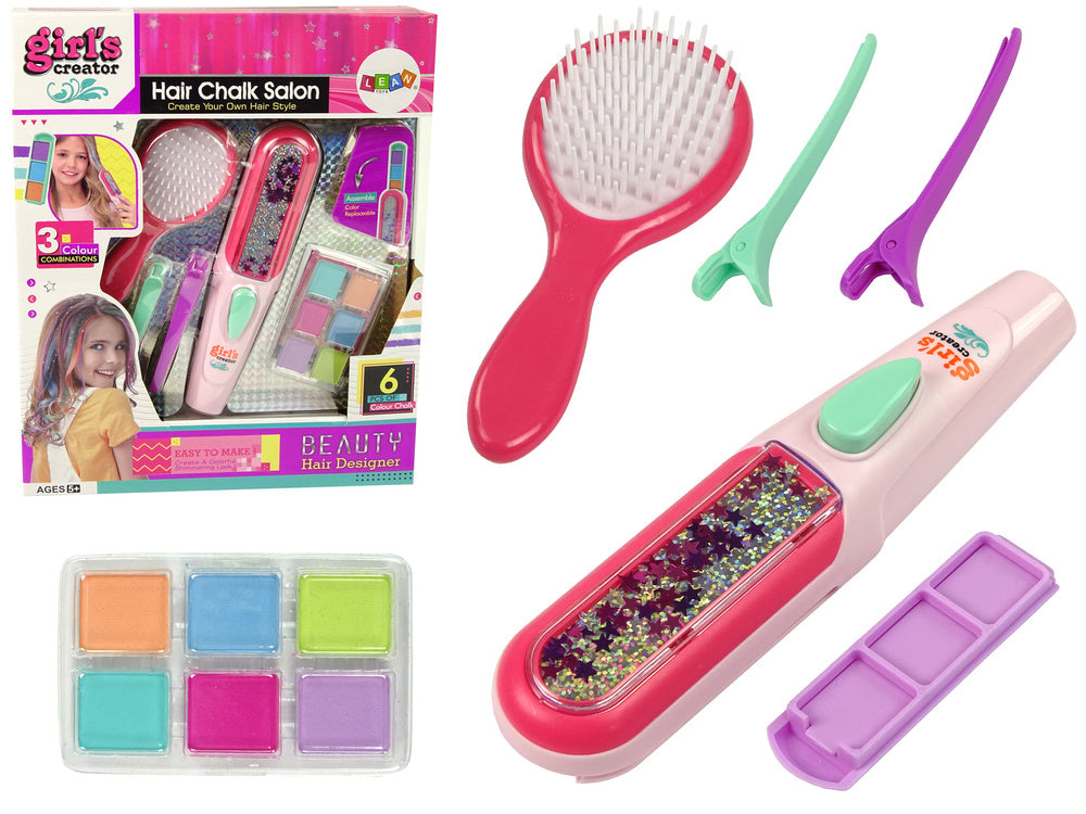 Kit cabelo prancha extensões 6 cores