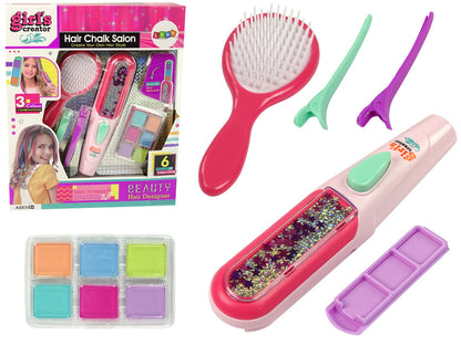 Kit cabelo prancha extensões 6 cores
