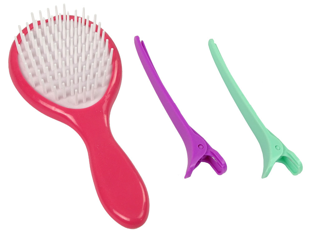 Kit cabelo prancha extensões 6 cores