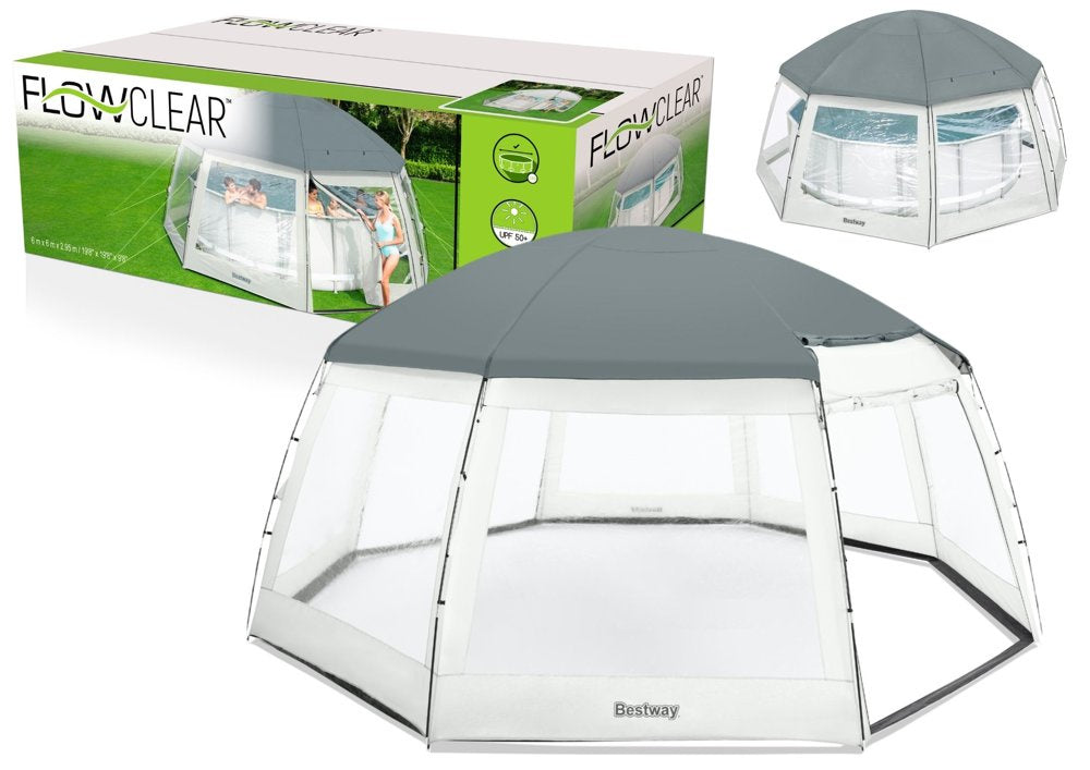 Tenda gazebo piscina 600 x 600 x 295 cm Bestway