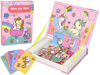 Livro puzzle magnético unicórnios