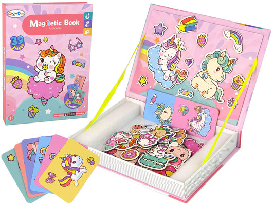 Livro puzzle magnético unicórnios