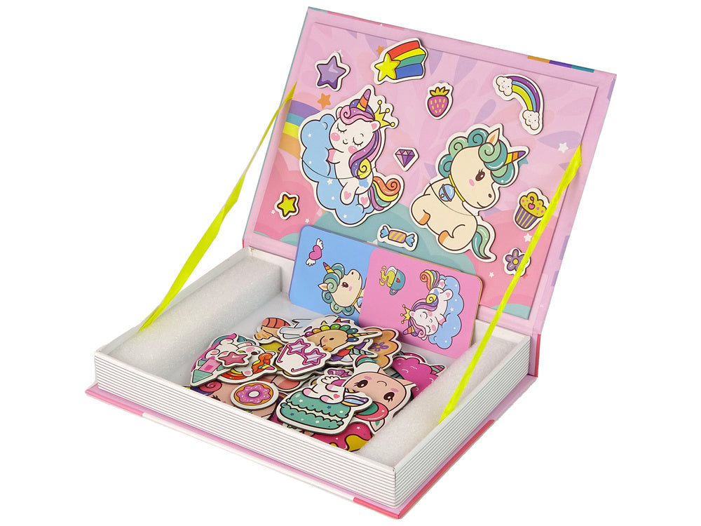 Livro puzzle magnético unicórnios